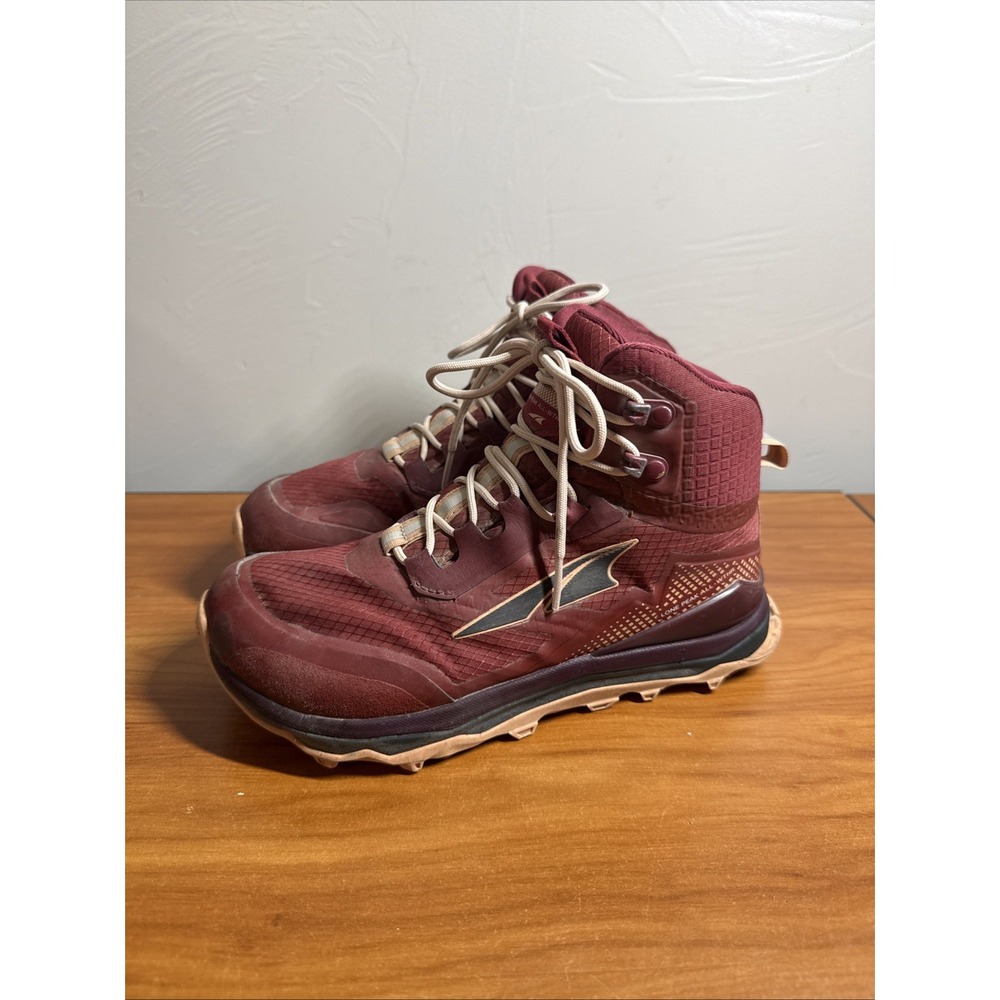 Altra Lone Peak All Weather Mid Hiking Boots Womens 6 Red ALOA4VRA666 Waterproof